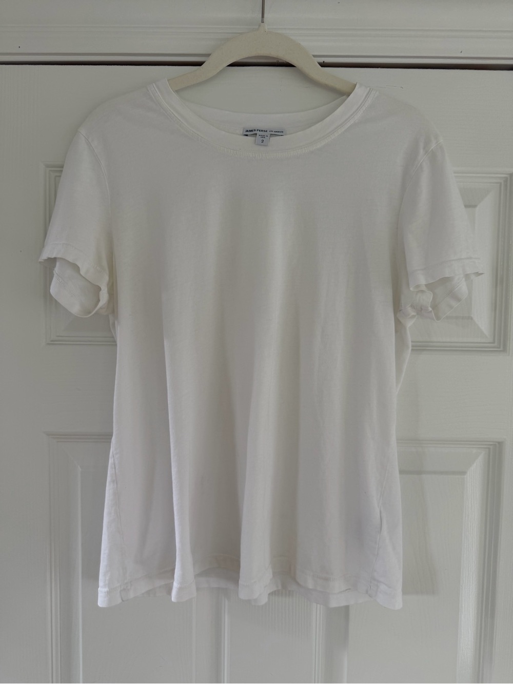 James Perse White Crewneck Tee - Classic Everyday Top